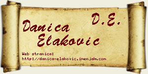 Danica Elaković vizit kartica